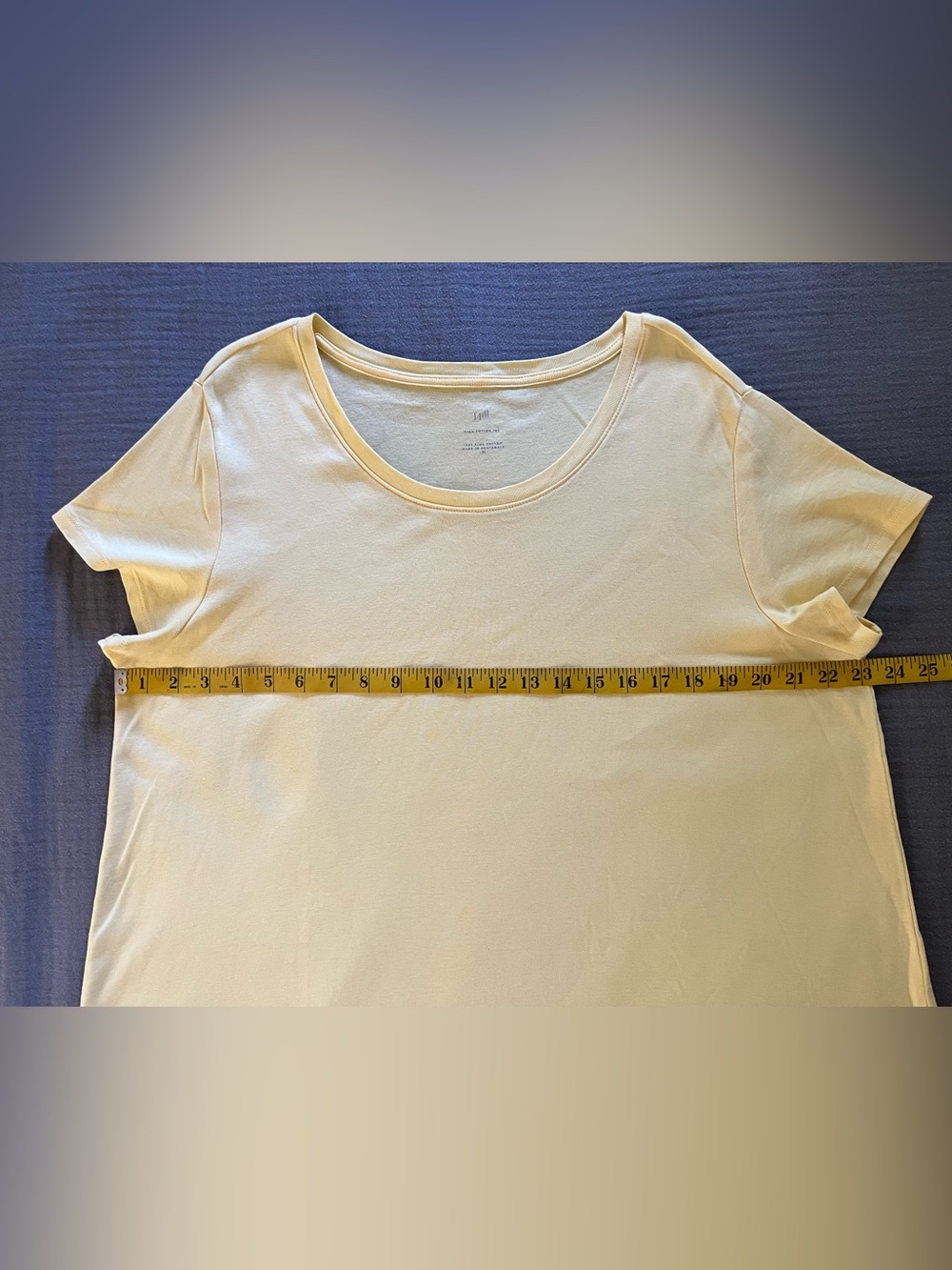 J. Jill 100% pima cotton banana yellow tee top shirt GUC XL - Picture 3 of 8